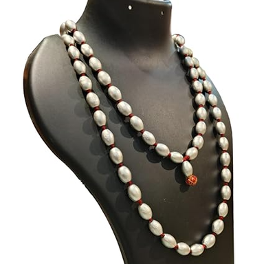 ShivaRatna Siddha Parad Kantha Mala (Mercury) 54+1 (350 Grams : 8-10 mm Size)