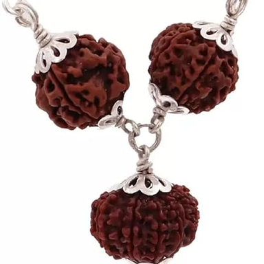 ShivaRatna BUSINESS POWER PENDANT FOR MEN / WOMEN (COMBINATION OF 7+8+12 MUKHI RUDRAKSHA )IN PURE SILVER CAPPING