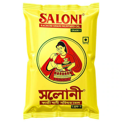 Saloni Kachi Ghani Mustard Oil 1 L (Pouch)