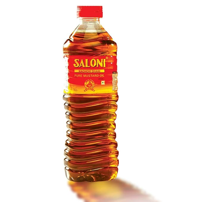 Set of 60 | Saloni Kachi Ghani Mustard Oil 200 ml Bottle – 100% Pure Cold-Pressed Mustard Oil