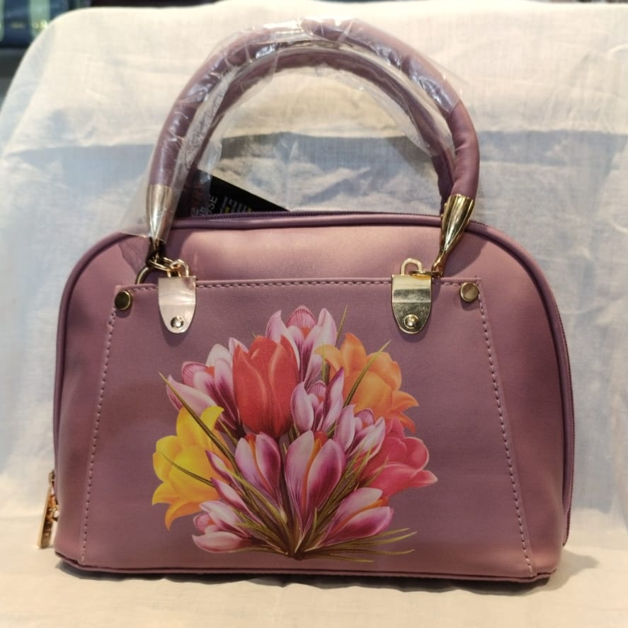 Leather India Premium Handbag – Stylish & Durable Leather Handbags for Women with floral print