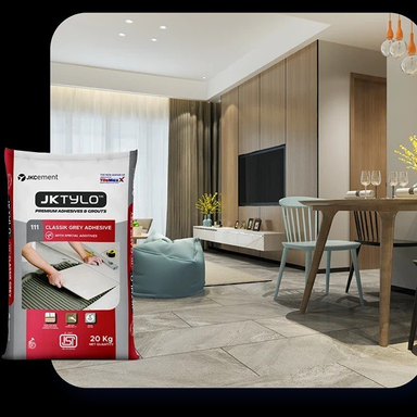 JK TYLO 111 Classik Grey Adhesive is a 20 kg polymer-modified cement-based tile adhesive designed for ceramic, clay tiles, and natural stones