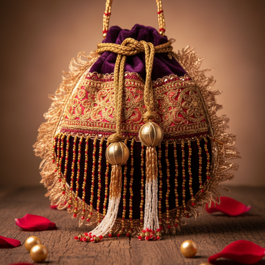 Bahudha velvet handbag