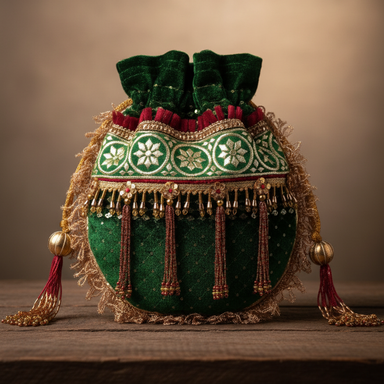 Bahudha green handbag