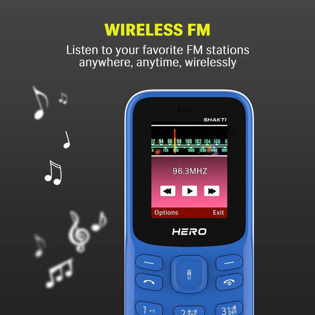 Lava Hero Shakti Feature Phone | Dual SIM | Big Keypad | 2500mAh Battery | Wireless FM