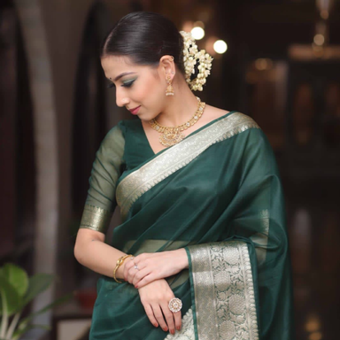 Woven Design Organza Banarasi Saree