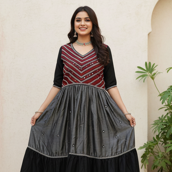 Hand-Embroidered Festive Lahnga Choli