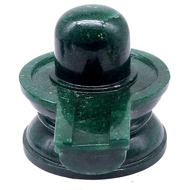 ShivaRatna Green Jade (Margaj) Shivaling 5 inch Height 1830 gm
